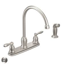 Moen 700 series single handle high arc kitchen faucet. Moen Ca87060srs Spot Resist Stainless Caldwell High Arc Kitchen Faucet With Side Spray Faucet Com