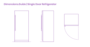 one door refrigerators dimensions drawings dimensions guide