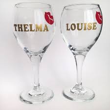 I bought the thelma and louise themed cups for my best friend and i and she absolutely loved them. Thelma And Louise Wine Glasses Best Friend Gift Bff Gift Etsy Birthday Gifts For Best Friend Best Friend Gifts Bff Gifts