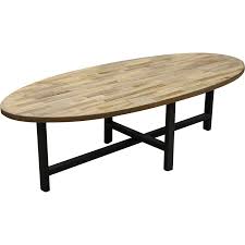 Personnalisez vos tables, bureaux, bancs, canapés, lits et meubles ikea avec nos pieds de table au design unique. Table Basse Ovale Plateau Bois Et Pieds Metal
