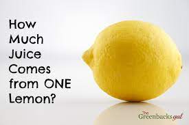 One small lemon and one large lemon will release different amounts of juice. How Much Juice Comes From One Lemon Natural Green Mom