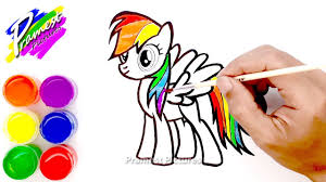 Link download gambar mewarna frozen yang gempak dan boleh. Rainbow Dash Cara Menggambar Dan Mewarnai My Little Pony Youtube