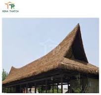 Factory Customized Gazebo Plastic Reed Tiles Synthetic Palm Thatched Roof  Beach Thatch Roof