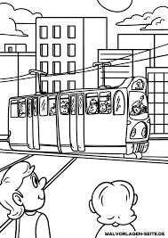 Malvorlage Strassenbahn Fahrzeuge Kostenlose Ausmalbilder