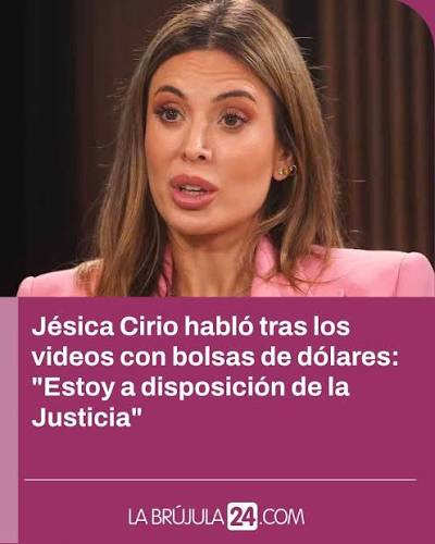 🗣️ Jésica Cirio habló tras la difusión de videos con dólares Jésica Cirio  rompió el silencio luego de la circulación de videos en los que se la ve  junto a bolsas con