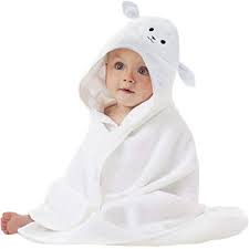 Amazon Com Baby Hooded Towel Ultra Soft And Super Absorbent Bamboo Bath Towel With Cute Lamb Face Design Great For Infants And Toddlers Baby