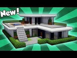 Minecraft How To Build A Small Easy Modern House Tutorial 2018 Youtube Minecraft Small Modern House Modern Minecraft Houses Minecraft Modern