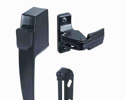 pushbutton latch handle
