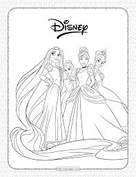 Download more than 170 tangled coloring pages! Disney Princesses Pdf Coloring Page