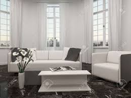 Die günstigen überwürfe aus erster und zweiter hand gibt es in diversen maßen, sodass es für sofas. Luxus Wohnzimmer Innenraum Mit Erker Und Weissen Couch Lizenzfreie Fotos Bilder Und Stock Fotografie Image 28687227