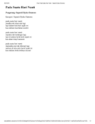 Puisi Pada Suatu Hari Nanti Sapardi Djoko Damono Pdf Document