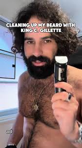 SOUND UP for full effect! I finally found a shaver that can cut through my  thick beard hair 🙏 Shaving Routine. How to shape a beard. @Gillette  #kingcgillette #kingcgillettepartner #beard #shaving