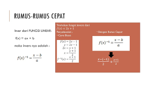 F (x) = 2x² + 5. Cara Cepat Mencari Invers Fungsi Feriyanto X Mipa Ppt Download