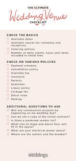 Wedding Venue Checklist Wedding Venues Checklist Wedding Checklist Wedding Venues