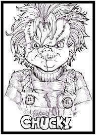 Chucky coloring pages play chucky face by dougsq maybe you also like coloring pages are funny for all ages kids to develop focus motor skills creativity and. Pin On Ff
