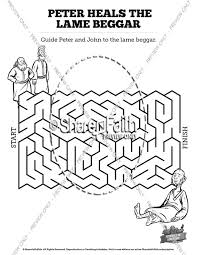 Ascension of jesus children's message / object lesson Acts 3 Peter Heals The Lame Man Sunday School Coloring Pages Sharefaith Kids