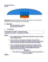 Seafloor Spreading Lab Activity Lab Activities Science Teaching Resources Seafloor Spreading