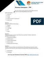 Download soal cpns 2019 dan pembahasannya pdf materi skd terbaru soal cpns 20182019 kunci jawaban pdf dan cat scan lengkap. Soal Tes Cpns Tahun 2012 2013