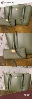 Michael Kors Olive Maddie Ew Tote Wallet Bundle Nwt Womens Tote Bags Michael Kors Michael Kors Tote