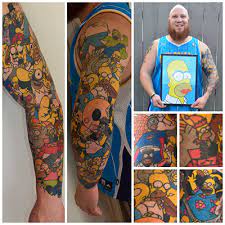 5 out of 5 stars. In Pictures Simpsons Fan Sets Cartoon Character Tattoo Record With Homer Tribute Guinness World Records