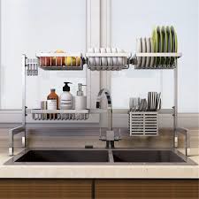 Stainless steel kitchen cupboards ukrainian city polish version. Stainless Steel Kitchen Shelf Rack Drying Drain Storage Holders Plate Dish Rack Kitchen Storage Rack Sale Banggood Com Sold Out Arrival Notice