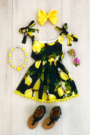 Black Lemon Dress Sparkle In Pink Dresses Kids Girl Little Girl Outfits Cute Baby Girl Outfits