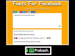 Script, caps, and ornament, which you can combine to create a beautiful designs. Facebook Fonts Generator Blogger Wordpress Yt Prakash