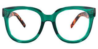 The Dark Green Frame Creates A Striking Contrast To Tortoise Arms Forming A Retro And Characteristic Look Glasses Cheap Eyeglasses Eyeglasses Frames For Women