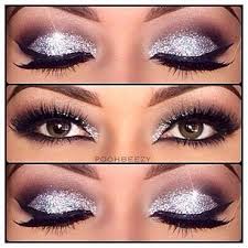 Black And Silver Eye Makeup Silver Glitter Smokey Eye Glittery Eye Makeup Black Eye Makeup Sparkle Eye Makeup