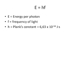 What is the formula of a photon? Photoelectric Calculations