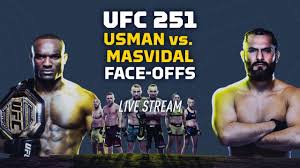 Masvidal didn't respect usman's striking at all and that's what happens. Ufc 251 Kamaru Usman Vs Jorge Masvidal Staredowns Live Stream Youtube