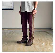 NEEDLES Track Pants Narrow Maroon Khaki Size-S from Japan | eBay