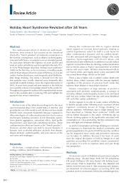 Pdf Holiday Heart Syndrome Revisited After 34 Years