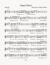 Flute Sheet Music Happy Sheet Music Flute Sheet Music Sheet Music Happy Pharrell