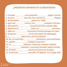 Imperfecto O Indefinido Ejercicios Para Aprender Espanol Aprender Espanol Actividades Para Clase De Espanol