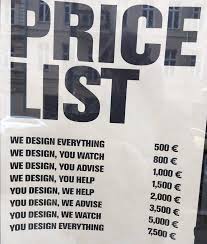 Maybe you would like to learn more about one of these? Amusing Price List From A German Web Design Agency Charmoffensive