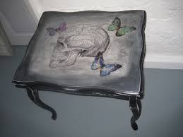 Our legs are custom steel and are powder coated in any color you choose. Black Salvage Skull Coffee Table Shabby Chiffonier