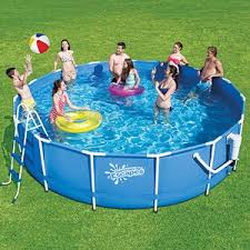 Summer Escapes 15 Metal Frame Pool Deluxe Kit Pool Summer Escape Metal Pool