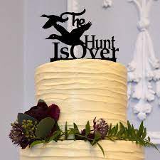 The Hunt Is Over Wedding Cake Topper Duck Hunting Country Western Rustic Wedding Cake Topper Rustic Country Rustic Wedding Cake Toppers Hunting Cake Topper