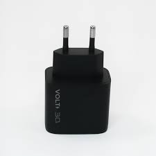 CARREGADOR DE PAREDE VOLT 30W COM DUAS PORTAS | PRETO