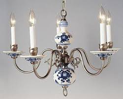 Delft Chandelier Chandelier Hanging Ceiling Lamps White Pendant