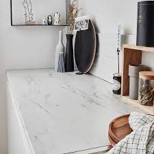 Livraison à domicile ou en retrait magasin ! Plan De Travail Stratifie Effet Marbre Blanc Mat L 246 X P 63 5 Cm Ep 28 Mm Leroy Merlin