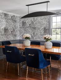 Shop for blue dining room chair online at target. Porus Studio Modern Contemporary Furniture Design Dining Room Wallpaper Trendy Dining Room Velvet Dining Chairs