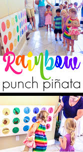 Birthday Activities For Kids Rainbow Punch Pinata Party Activities Kids Rainbow Birthday Party Rainbow Punch