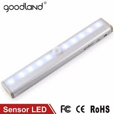 Goodland Conduziu A Luz Do Armario Infravermelho Ir Motion Sensor Detector De Luz Da Noite Da Lampada Do Ar Night Light Lamp Led Cabinet Lighting Step Lighting