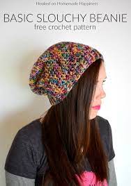 More images for how to make a beanie crochet » Basic Slouchy Beanie Crochet Pattern Hooked On Homemade Happiness