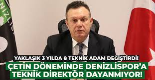 Denizlispor'da kendilerinden önce hatalar yapıldığını söyleyen teknik adam, üzgünüz. Cetin Doneminde Denizlispor Teknik Direktor Mezarligi Oldu Egeyon Haber