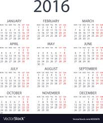 Modern And Simple Calendar 2016 With Moon Phases