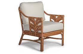 Great condition with the exception of a few scratches on the wood arms and legs. Palm Leaf Rattan Accent Chair Off White One Kings Lane