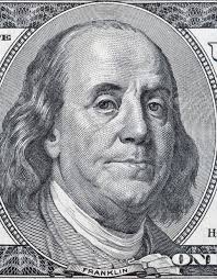 US President Benjamin Franklin Portrait On One Hundred Dollar Bill Fragment  Macro Stock Photo, Picture and Royalty Free Image. Image 65018003.